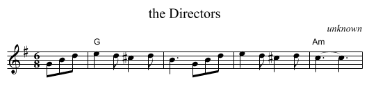 the Directors - staff notation