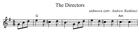 The Directors - staff notation