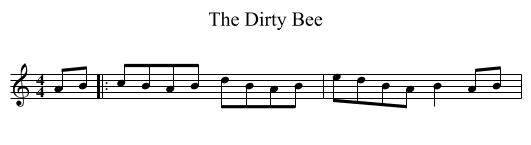The Dirty Bee - staff notation