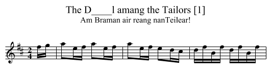 The D____l amang the Tailors [1] - staff notation