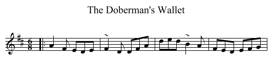 The Doberman's Wallet - staff notation