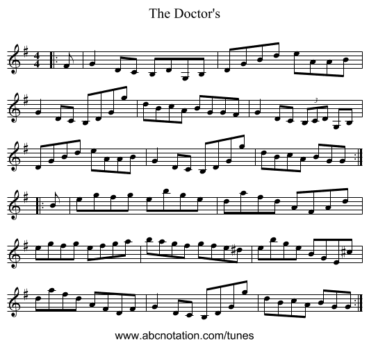 The Doctor's - staff notation