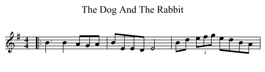 The Dog And The Rabbit - staff notation