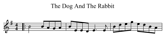The Dog And The Rabbit - staff notation
