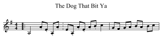 The Dog That Bit Ya - staff notation