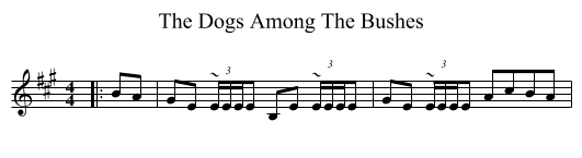 The Dogs Among The Bushes - staff notation