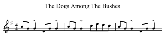 The Dogs Among The Bushes - staff notation