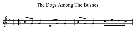 The Dogs Among The Bushes - staff notation