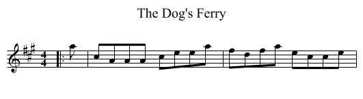 The Dog's Ferry - staff notation