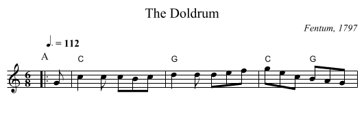 The Doldrum - staff notation