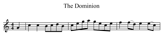 The Dominion - staff notation