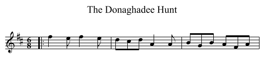 The Donaghadee Hunt - staff notation