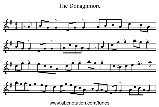 The Donaghmore - staff notation