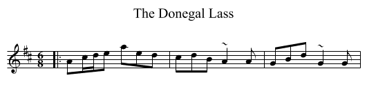 The Donegal Lass - staff notation