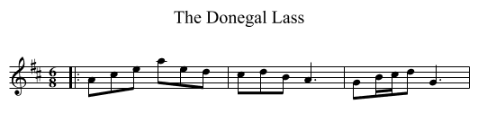 The Donegal Lass - staff notation