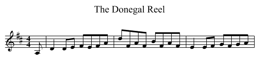 The Donegal Reel - staff notation