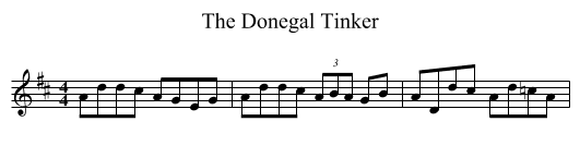 The Donegal Tinker - staff notation