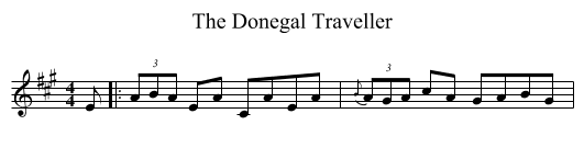 The Donegal Traveller - staff notation