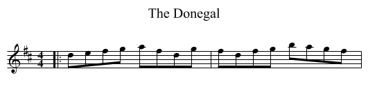 The Donegal - staff notation