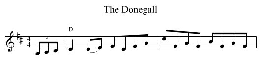 The Donegall - staff notation