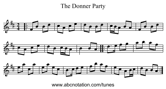 The Donner Party - staff notation