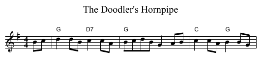 The Doodler's Hornpipe - staff notation