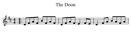 The Doon - staff notation