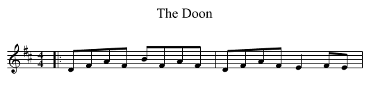 The Doon - staff notation