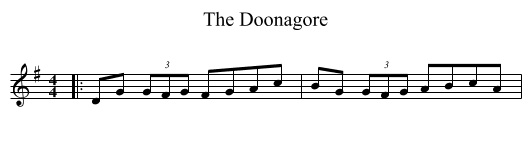 The Doonagore - staff notation