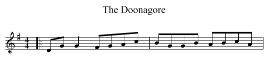 The Doonagore - staff notation