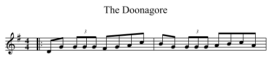 The Doonagore - staff notation