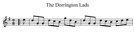 The Dorrington Lads - staff notation