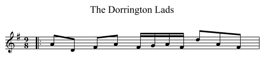 The Dorrington Lads - staff notation
