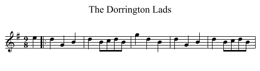 The Dorrington Lads - staff notation