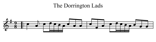The Dorrington Lads - staff notation