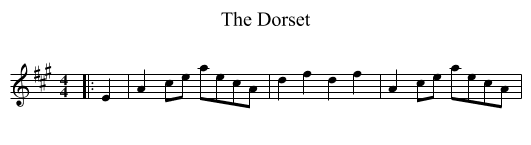 The Dorset - staff notation