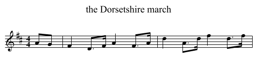 the Dorsetshire march - staff notation
