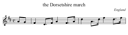 the Dorsetshire march - staff notation