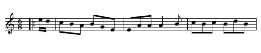The Double Head - staff notation