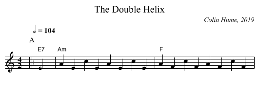 The Double Helix - staff notation