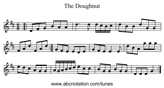 The Doughnut - staff notation