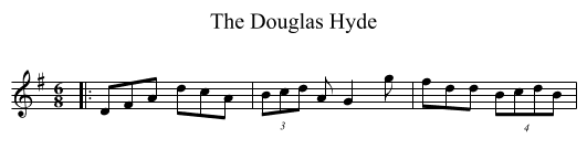 The Douglas Hyde - staff notation