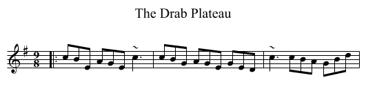 The Drab Plateau - staff notation
