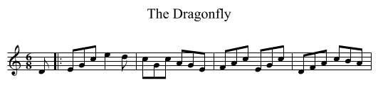 The Dragonfly - staff notation