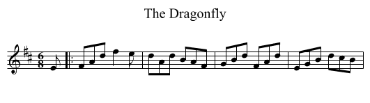 The Dragonfly - staff notation
