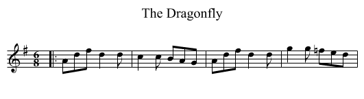 The Dragonfly - staff notation