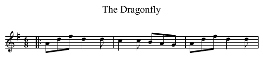 The Dragonfly - staff notation