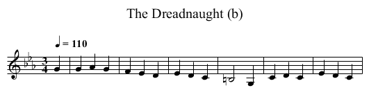 The Dreadnaught (b) - staff notation