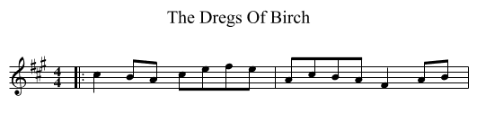 The Dregs Of Birch - staff notation