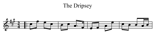 The Dripsey - staff notation